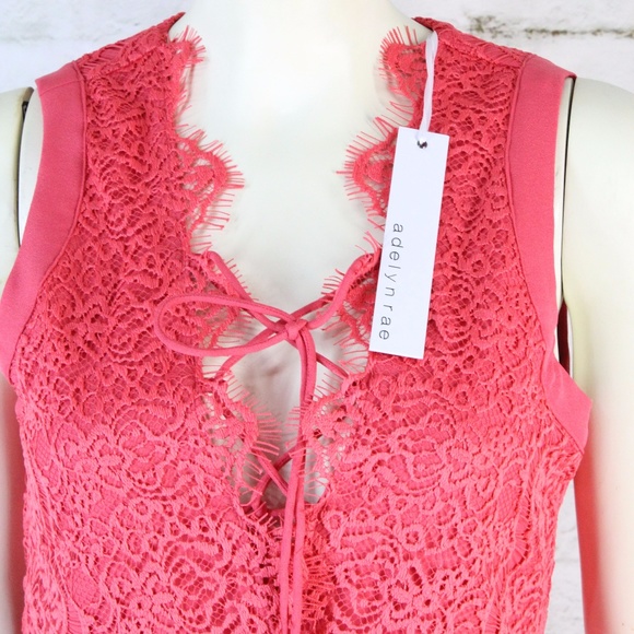 Adelyn Rae || Coral Suzanne Eyelash Shift Dress - Picture 3 of 8